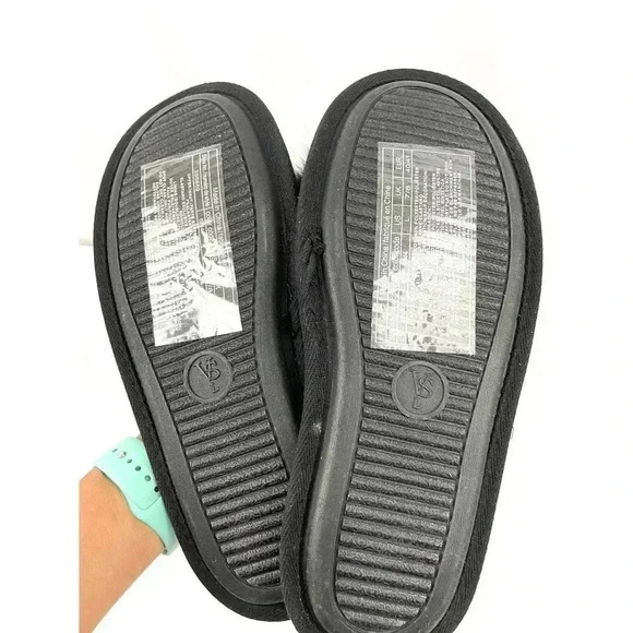 Victoria’s Secret Slide Slippers Womens Large Velvet Faux Fur Soft Lounge NEW - Picture 9 of 9